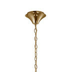 M3852FG Tiffany Pendant 4+4 Light E14+G9 French Gold Cream Shades & Clear Crystal