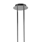 M3853/CS Tiffany Pendant 6+6 Light E27+G9 Oval Polished Chrome Cream Shade & Clear Crystal
