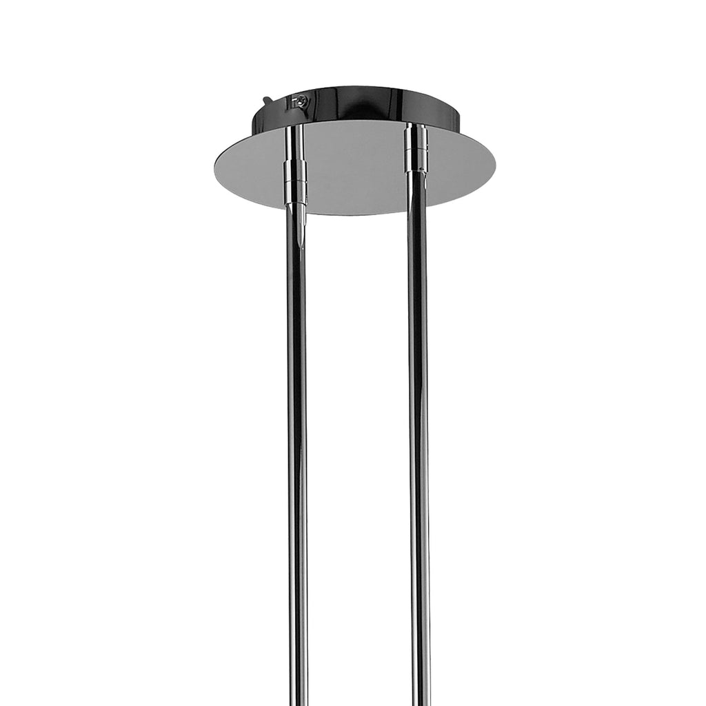 M3853/SBS Tiffany Pendant 6+6 Light E27+G9 Oval Polished Chrome Soft Bronze Shade & Clear Crystal