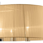 M3853/SBS Tiffany Pendant 6+6 Light E27+G9 Oval Polished Chrome Soft Bronze Shade & Clear Crystal