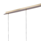 M3855FG Tiffany Linear Pendant 3+3 Light E27+G9 Line French Gold Cream Shades & Clear Crystal