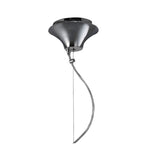 M3858/CS Tiffany Pendant 3+1 Light E27+G9 Polished Chrome Cream Shade & Clear Crystal
