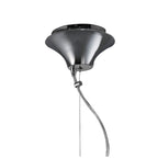 M3858/SBS Tiffany Pendant 3+1 Light E27+G9 Polished Chrome Soft Bronze Shade & Clear Crystal