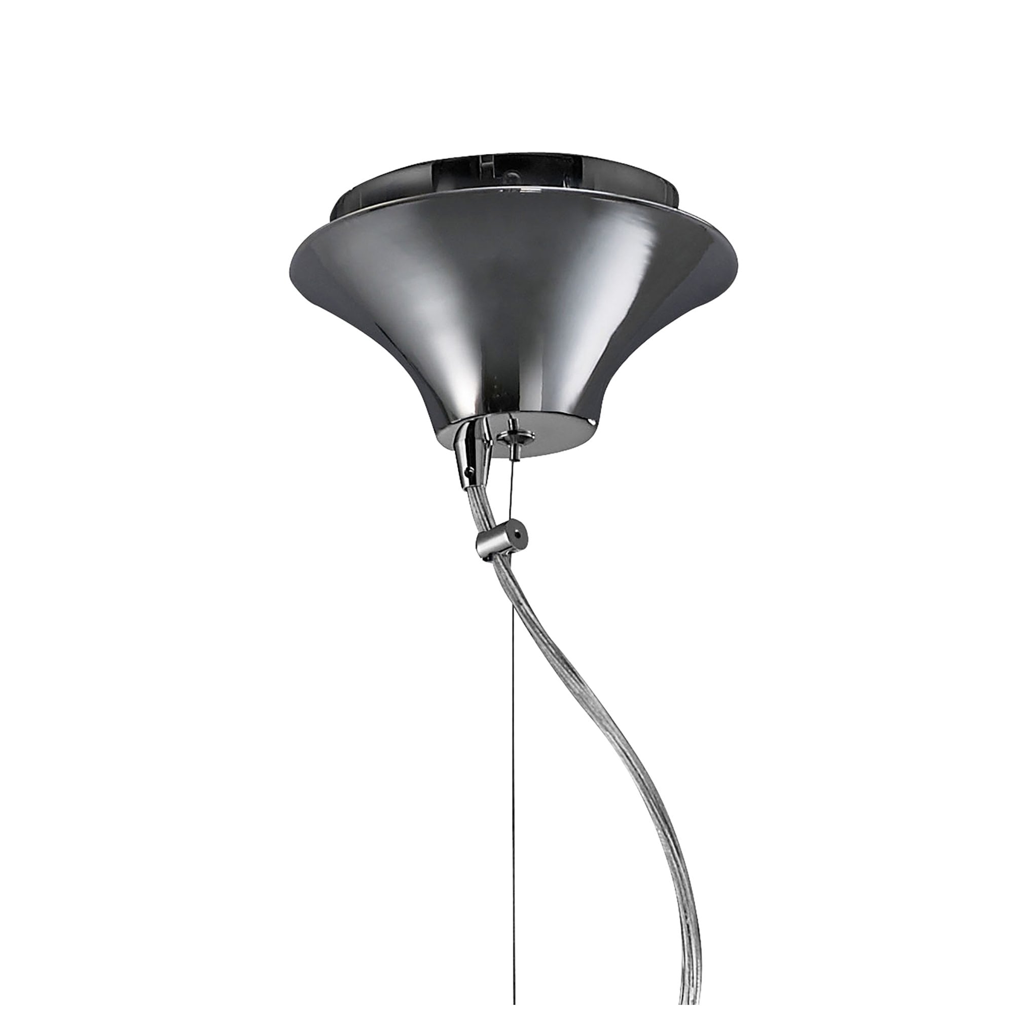 M3858/SBS Tiffany Pendant 3+1 Light E27+G9 Polished Chrome Soft Bronze Shade & Clear Crystal