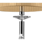 M3858/SBS Tiffany Pendant 3+1 Light E27+G9 Polished Chrome Soft Bronze Shade & Clear Crystal