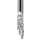 M3858/SBS Tiffany Pendant 3+1 Light E27+G9 Polished Chrome Soft Bronze Shade & Clear Crystal