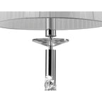 M3858 Tiffany Pendant 3+1 Light E27+G9 Polished Chrome White Shade & Clear Crystal