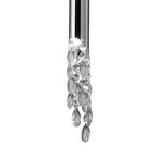 M3858 Tiffany Pendant 3+1 Light E27+G9 Polished Chrome White Shade & Clear Crystal