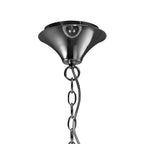 M3860/SBS Tiffany Pendant 3+3 Light E14+G9 Polished Chrome Soft Bronze Shade & Clear Crystal