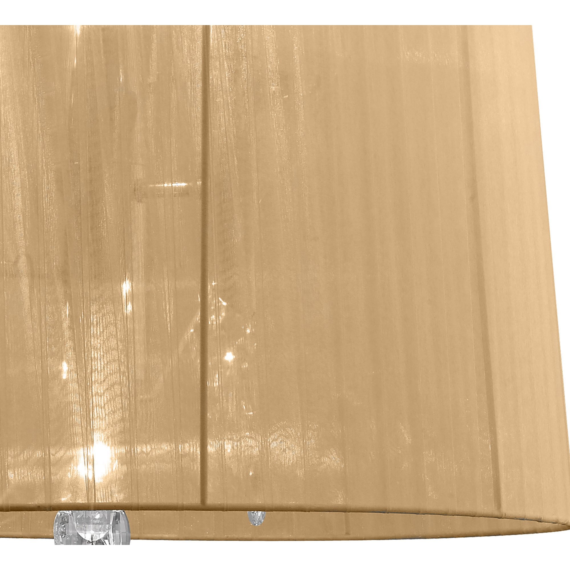 M3860/SBS Tiffany Pendant 3+3 Light E14+G9 Polished Chrome Soft Bronze Shade & Clear Crystal