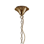 M3860FG Tiffany Pendant 3+3 Light E14+G9 French Gold Cream Shade & Clear Crystal