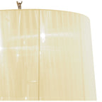 M3860FG Tiffany Pendant 3+3 Light E14+G9 French Gold Cream Shade & Clear Crystal