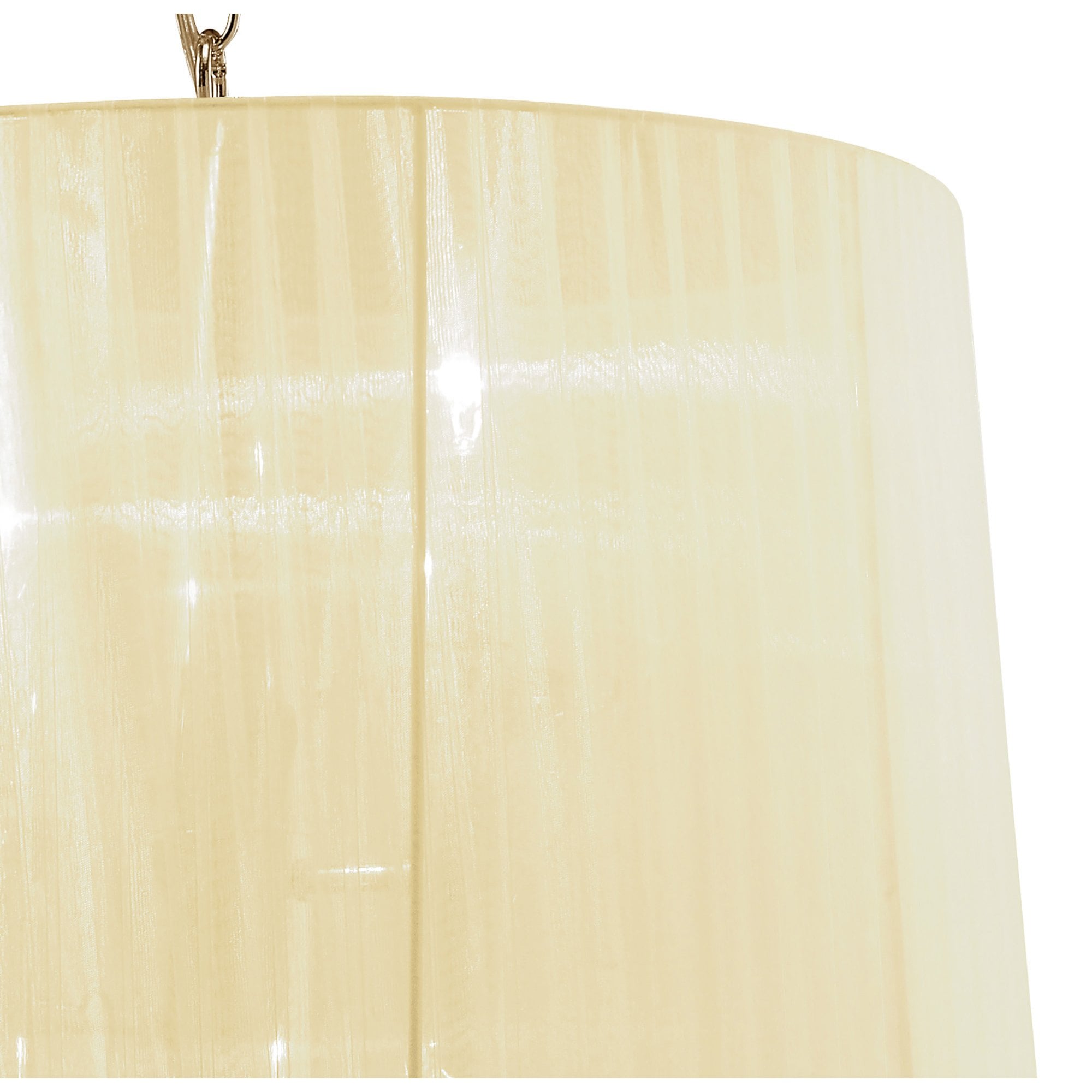 M3860FG Tiffany Pendant 3+3 Light E14+G9 French Gold Cream Shade & Clear Crystal