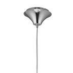 M3861/CS Tiffany Pendant 1+1 Light E27+G9 Polished Chrome Cream Shade & Clear Crystal