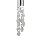 M3861 Tiffany Pendant 1+1 Light E27+G9 Polished Chrome White Shade & Clear Crystal