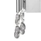 M3863/S/CS Tiffany Wall Lamp Switched 2+2 Light E14+G9 Polished Chrome Cream Shades & Clear Crystal