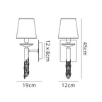 M3864/S/CS Tiffany Wall Lamp Switched 1+1 Light E14+G9 Polished Chrome Cream Shade & Clear Crystal