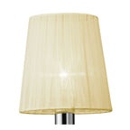M3864/S/CS Tiffany Wall Lamp Switched 1+1 Light E14+G9 Polished Chrome Cream Shade & Clear Crystal