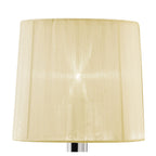 M3868/CS Tiffany Table Lamp 1+1 Light E14+G9 Polished Chrome Cream Shade & Clear Crystal