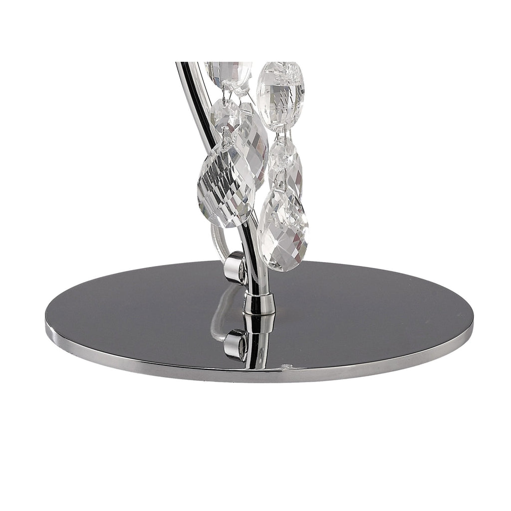 M3868/SBS Tiffany Table Lamp 1+1 Light E14+G9 Polished Chrome Soft Bronze Shade & Clear Crystal