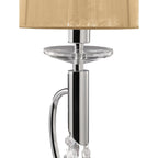 M3868/SBS Tiffany Table Lamp 1+1 Light E14+G9 Polished Chrome Soft Bronze Shade & Clear Crystal