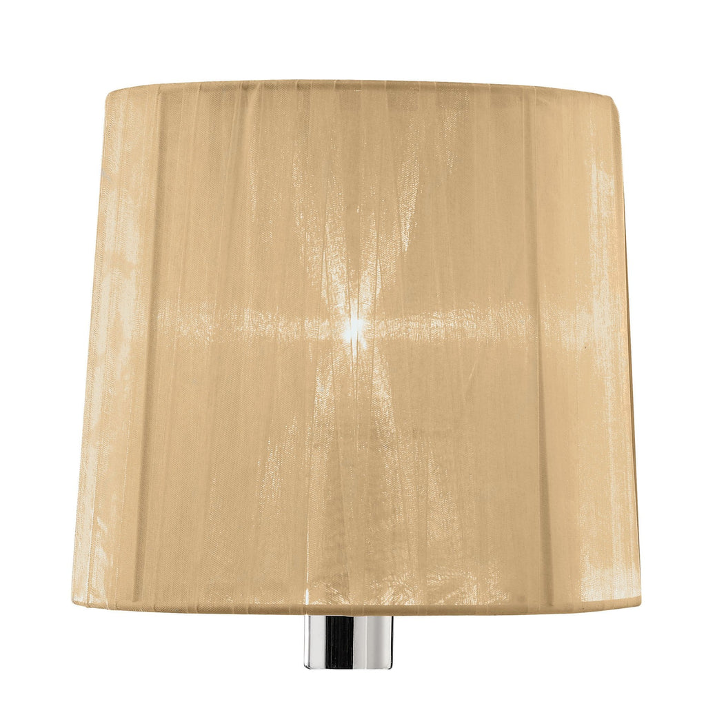 M3868/SBS Tiffany Table Lamp 1+1 Light E14+G9 Polished Chrome Soft Bronze Shade & Clear Crystal