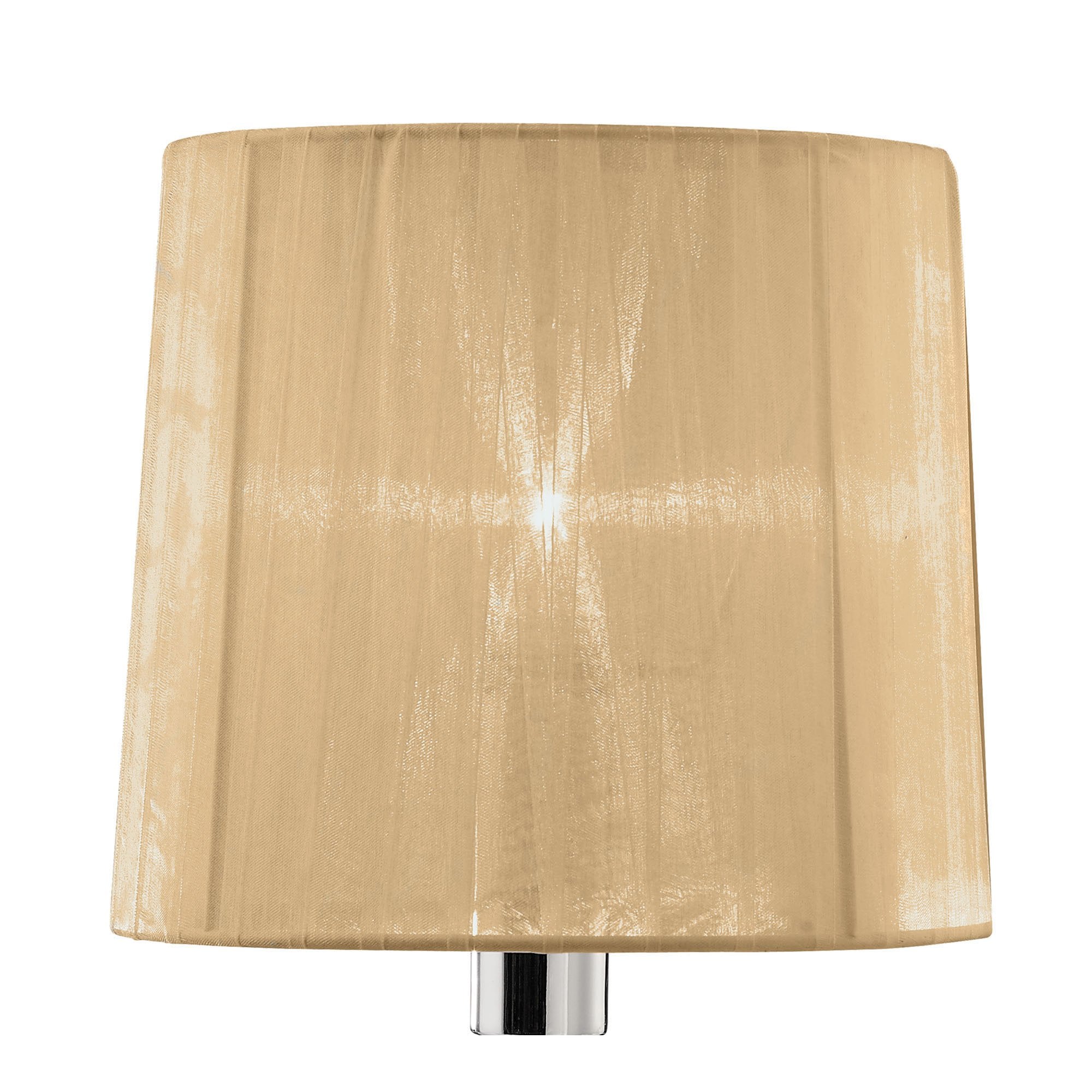 M3868/SBS Tiffany Table Lamp 1+1 Light E14+G9 Polished Chrome Soft Bronze Shade & Clear Crystal
