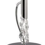M3868 Tiffany Table Lamp 1+1 Light E14+G9 Polished Chrome White Shade & Clear Crystal