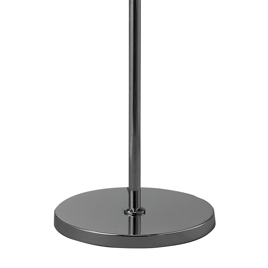 M3869/SBS Tiffany Floor Lamp 3+3 Light E27+G9 Polished Chrome Soft Bronze Shade & Clear Crystal