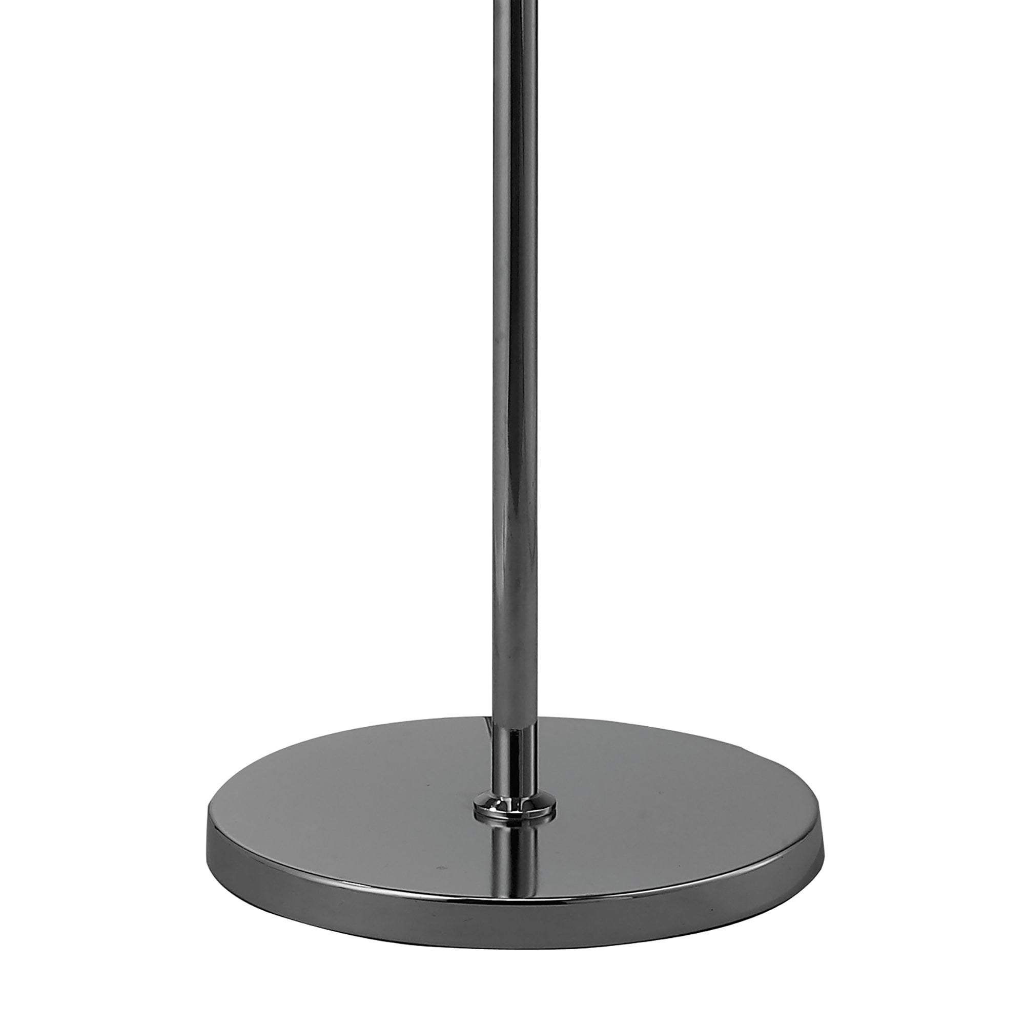 M3869 Tiffany Floor Lamp 3+3 Light E27+G9 Polished Chrome White Shade & Clear Crystal
