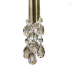M3870 Tiffany Pendant 2 Tier 12+12 Light E14+G9 Antique Brass Soft Bronze Shades & Clear Crystal