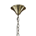 M3872 Tiffany Pendant 4+4 Light E14+G9 Antique Brass Soft Bronze Shades & Clear Crystal