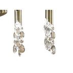 M3872 Tiffany Pendant 4+4 Light E14+G9 Antique Brass Soft Bronze Shades & Clear Crystal