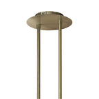 M3873 Tiffany Pendant 6+6 Light E27+G9 Oval Antique Brass Soft Bronze Shade & Clear Crystal