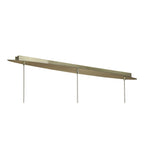 M3875 Tiffany Linear Pendant 3+3 Light E27+G9 Line Antique Brass Soft Bronze Shades & Clear Crystal
