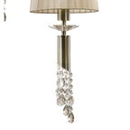 M3877 Tiffany Pendant 5+5 Light E27+G9 Spiral Antique Brass Soft Bronze Shades & Clear Crystal