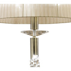 M3878 Tiffany Pendant 3+1 Light E27+G9 Antique Brass Soft Bronze Shade & Clear Crystal