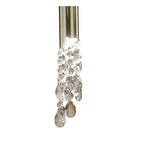 M3878 Tiffany Pendant 3+1 Light E27+G9 Antique Brass Soft Bronze Shade & Clear Crystal