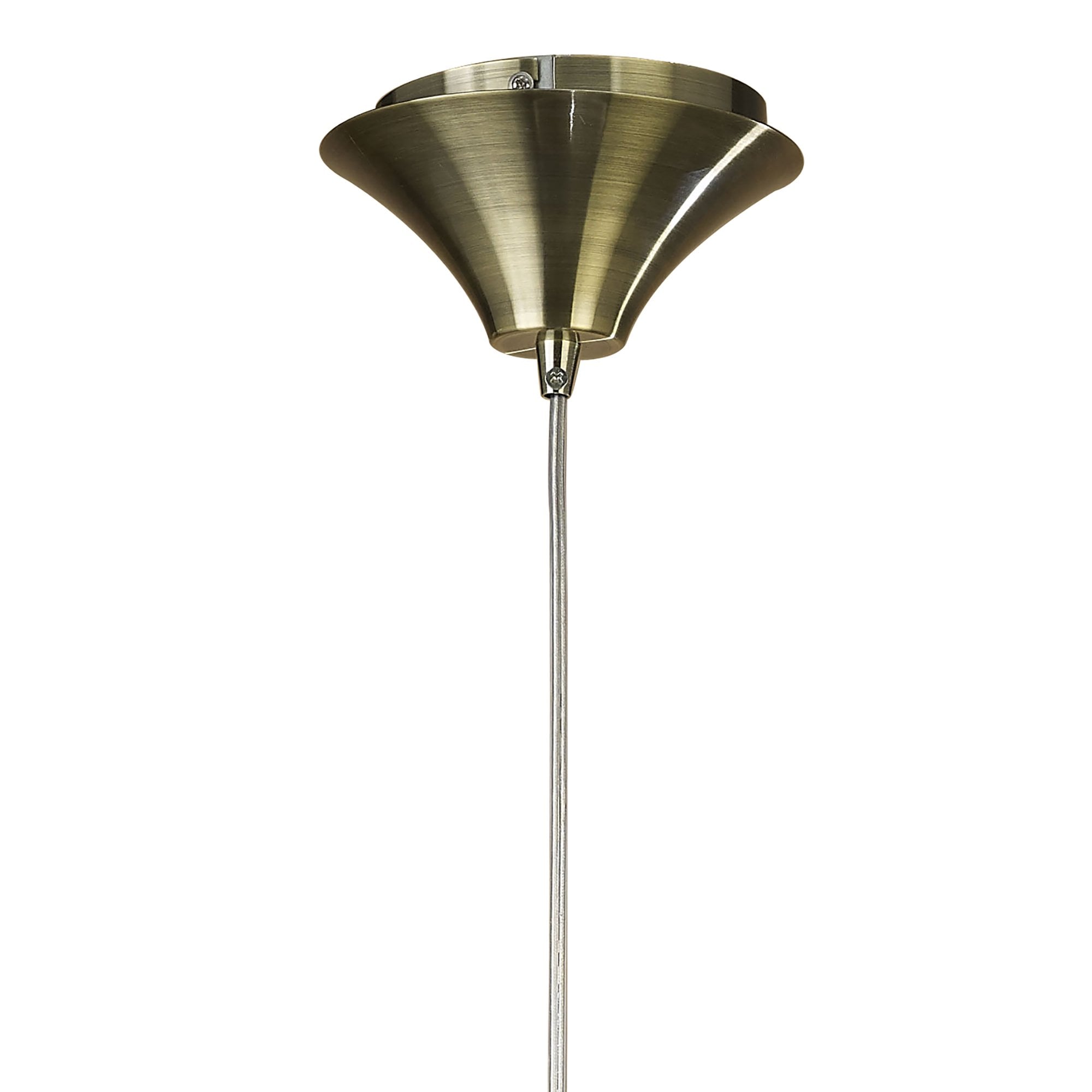 M3881 Tiffany Pendant 1+1 Light E27+G9 Antique Brass Soft Bronze Shade & Clear Crystal