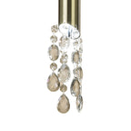 M3881 Tiffany Pendant 1+1 Light E27+G9 Antique Brass Soft Bronze Shade & Clear Crystal