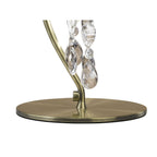M3888 Tiffany Table Lamp 1+1 Light E14+G9 Antique Brass Soft Bronze Shade & Clear Crystal