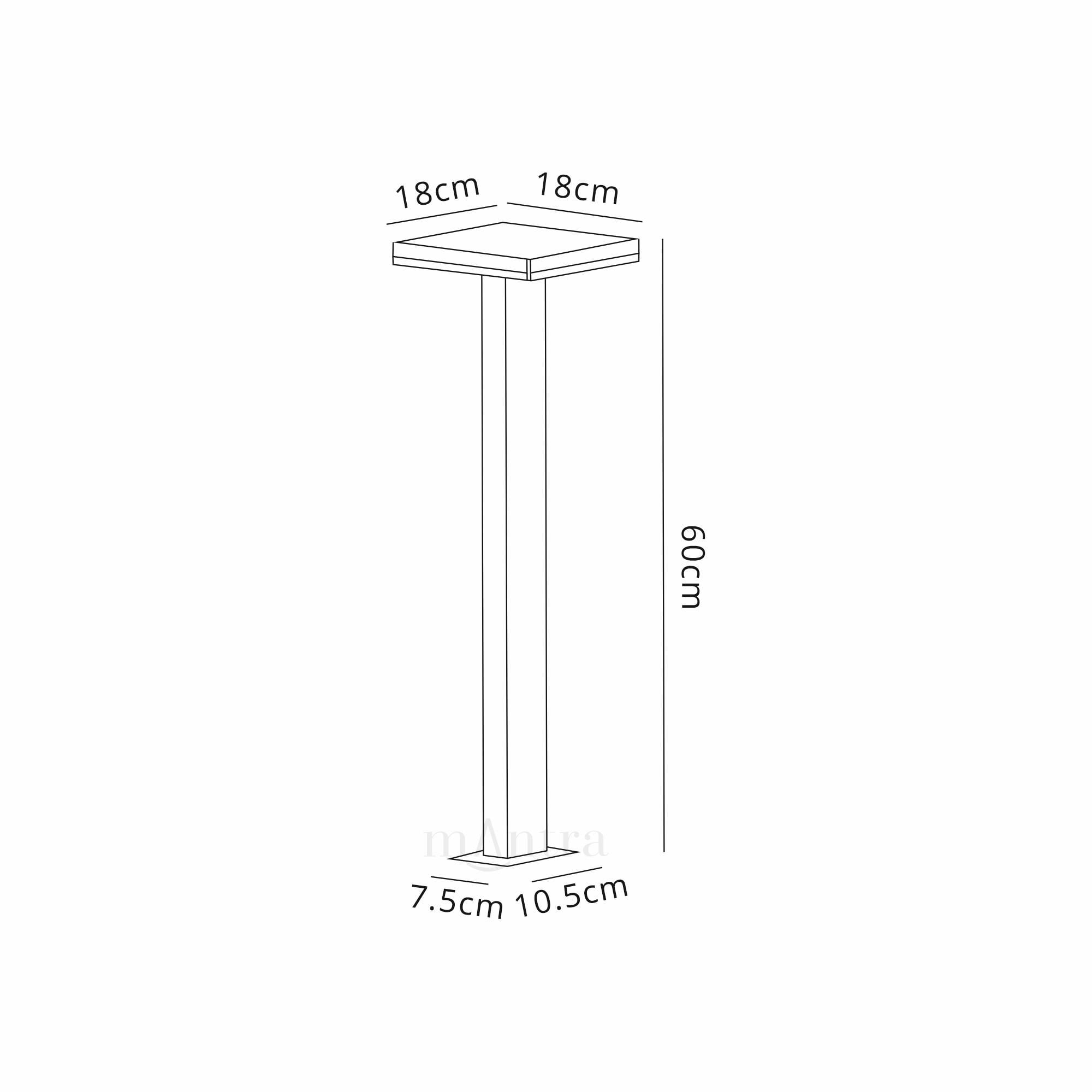 M6498 Tignes Outdoor Pillar Lamp 10W LED Anthracite