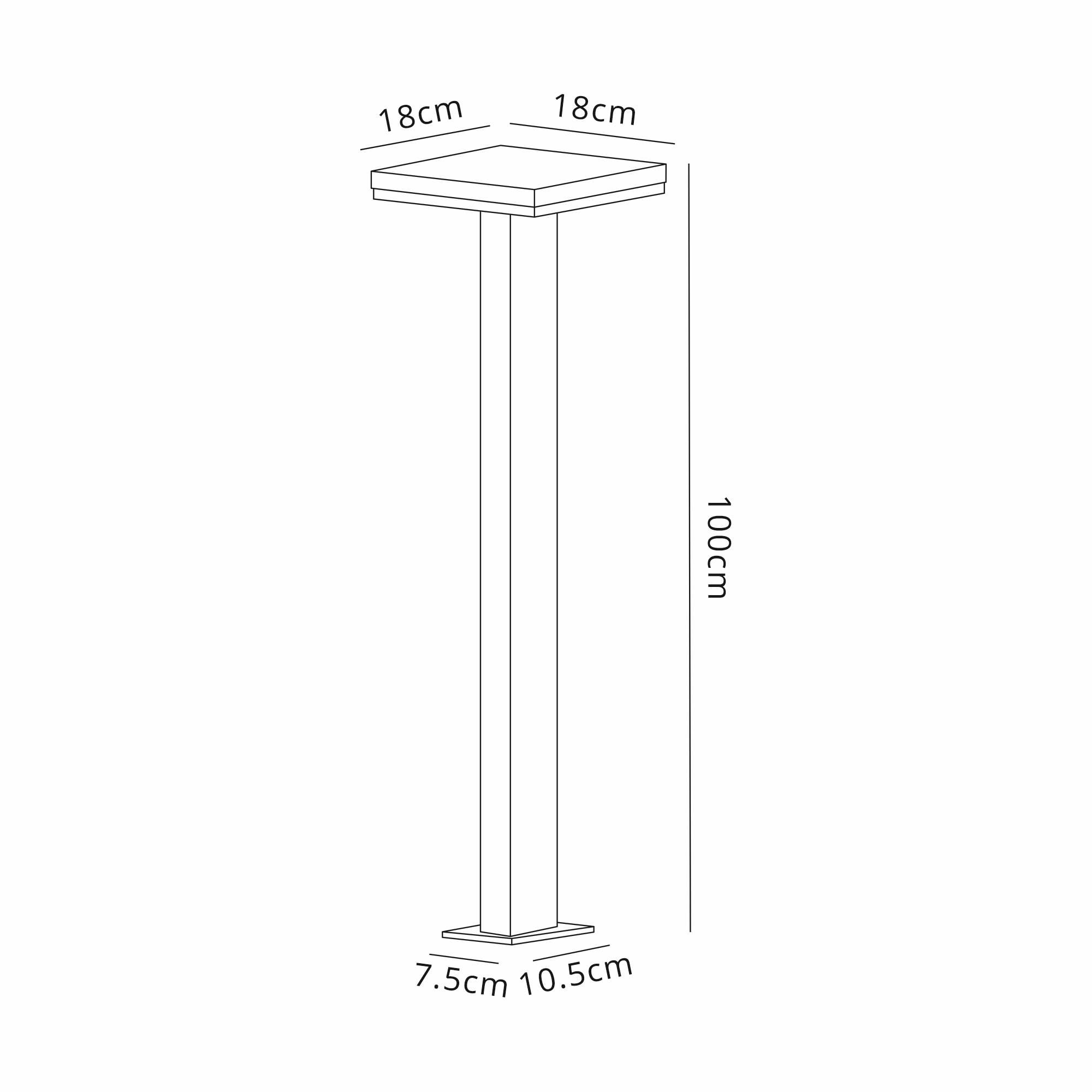M6499 Tignes Outdoor Pillar Lamp 10W LED Anthracite
