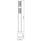 M1250 Tokio Floor Lamp 4 Light G9 Gloss White/Polished Chrome