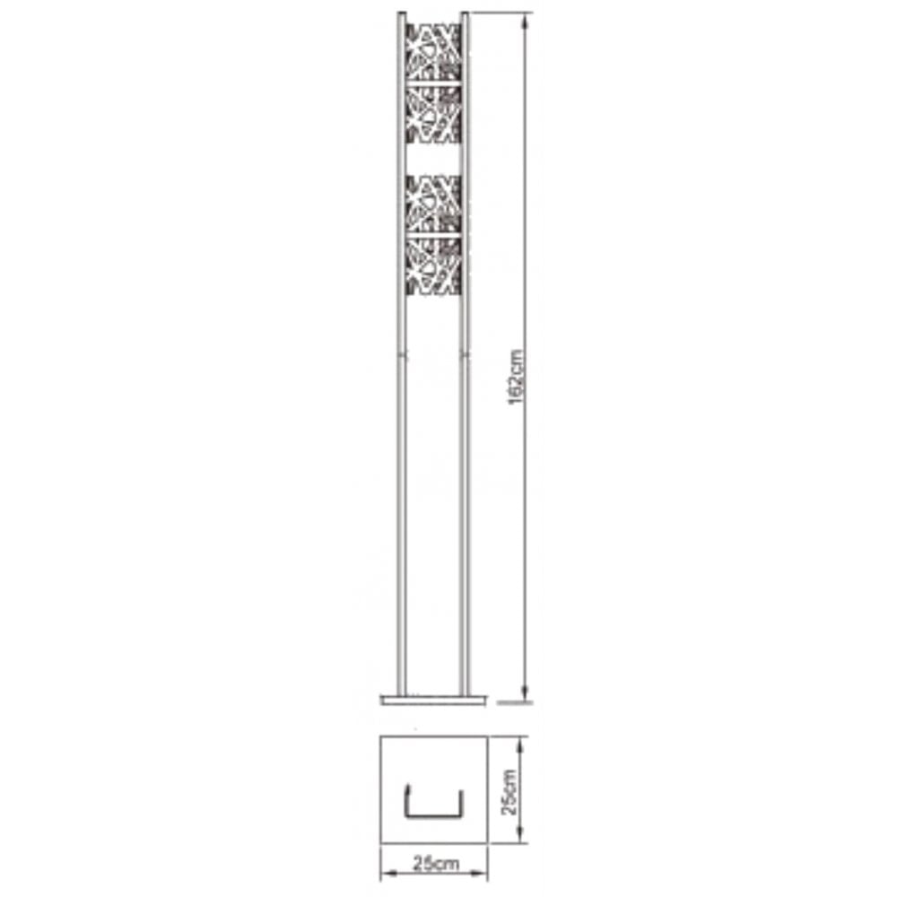 M1250 Tokio Floor Lamp 4 Light G9 Gloss White/Polished Chrome
