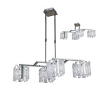 M1257 Tokio Rectangular Telescopic Convertible To Semi Flush 4 Light G9 Line Gloss White/Polished Chrome