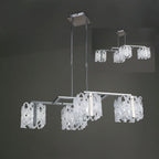 M1257 Tokio Rectangular Telescopic Convertible To Semi Flush 4 Light G9 Line Gloss White/Polished Chrome