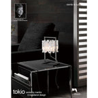 M1257 Tokio Rectangular Telescopic Convertible To Semi Flush 4 Light G9 Line Gloss White/Polished Chrome
