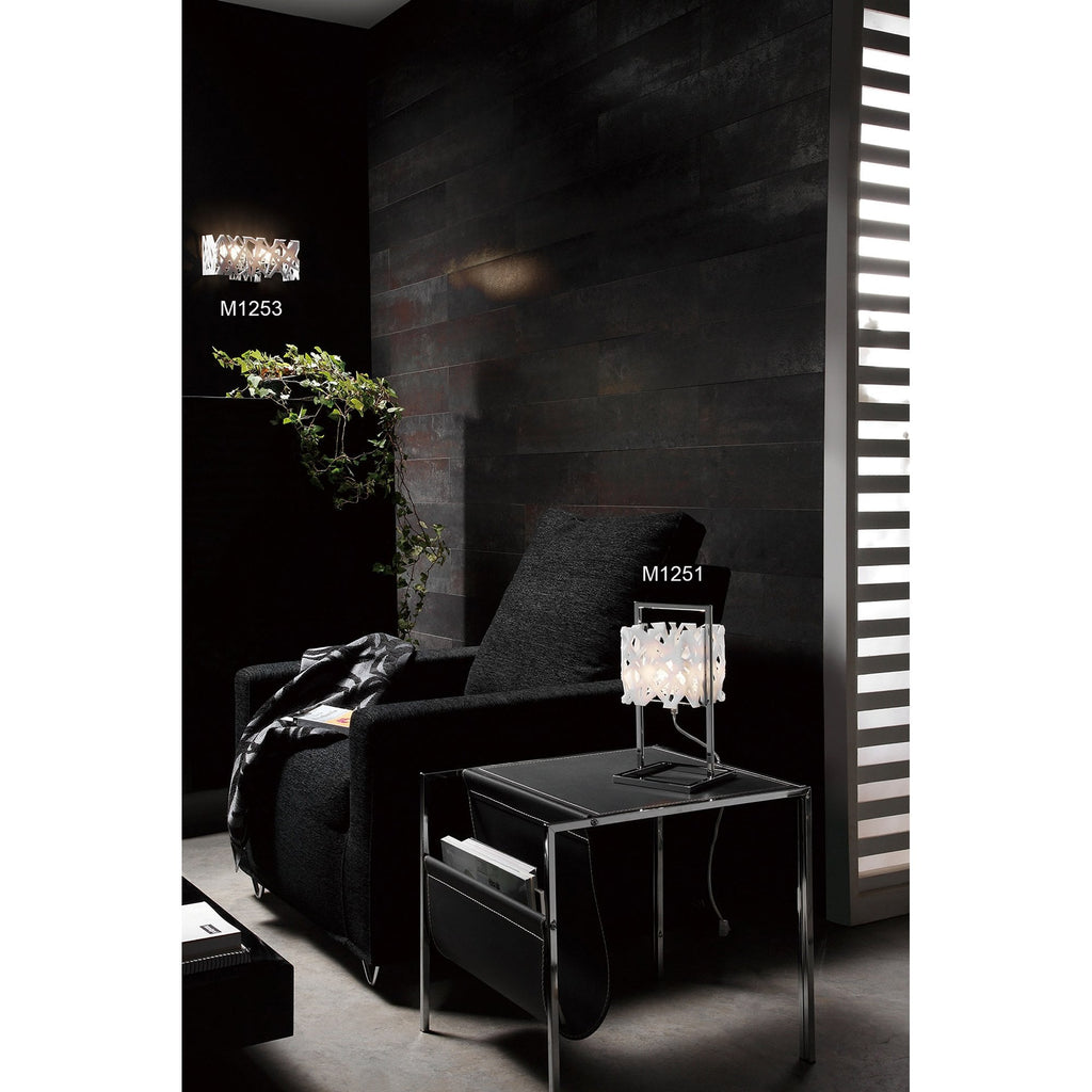 M1257 Tokio Rectangular Telescopic Convertible To Semi Flush 4 Light G9 Line Gloss White/Polished Chrome