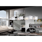 M1257 Tokio Rectangular Telescopic Convertible To Semi Flush 4 Light G9 Line Gloss White/Polished Chrome